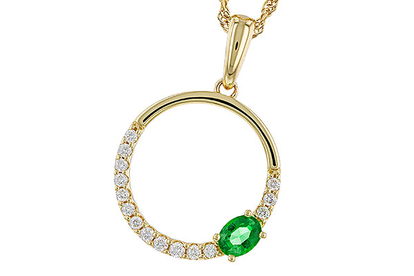 M274-94116: NECKLACE .19 EMERALD .34 TGW