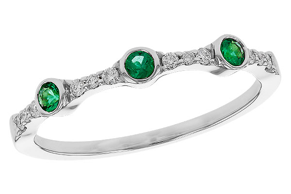 M274-94134: LDS WED RG .11 EMERALD .20 TGW