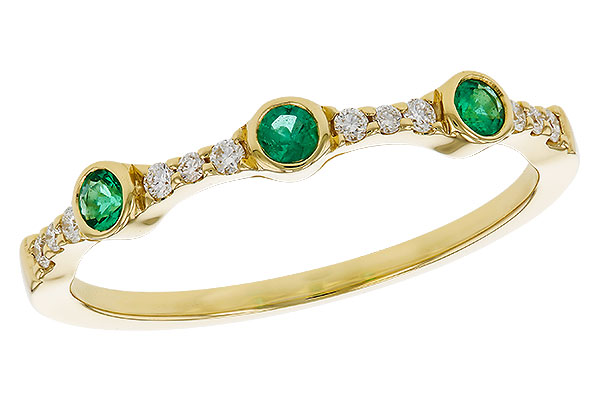 M274-94134: LDS WED RG .11 EMERALD .20 TGW