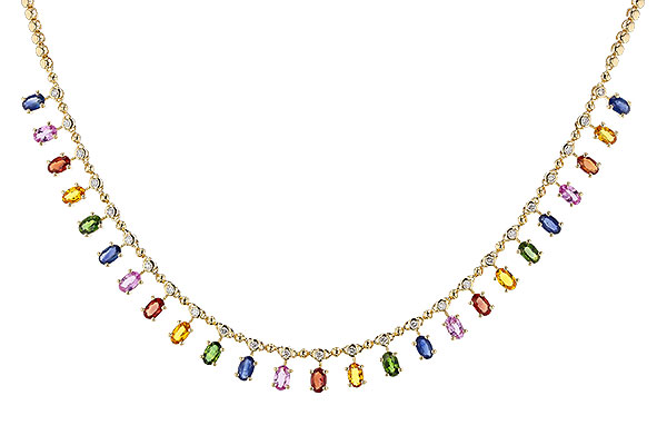 M274-95025: NECK 6.75 MULTI-COLOR SAPP 7.21 TGW (17.25")