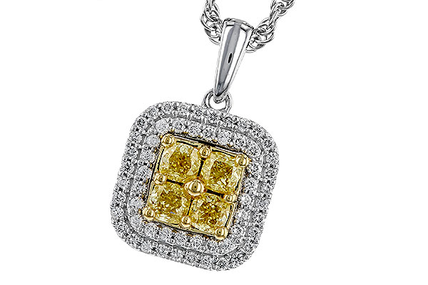 M274-95034: NECK .52 FANCY YELLOW DIAMONDS .72 TW