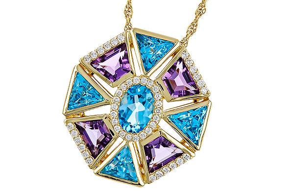 M274-95043: NECKLACE 4.47 SEMI-PREC (BT & AMY) 4.65 TGW