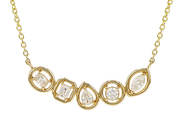 M274-97743: NECKLACE .50 TW FANCY CUT DIAS (18")