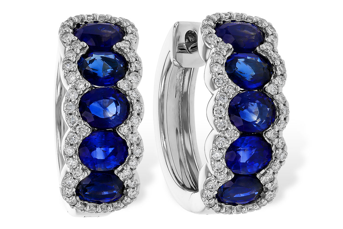 M274-98643: EARRINGS 2.32 TW SAPPHIRE 2.57 TGW