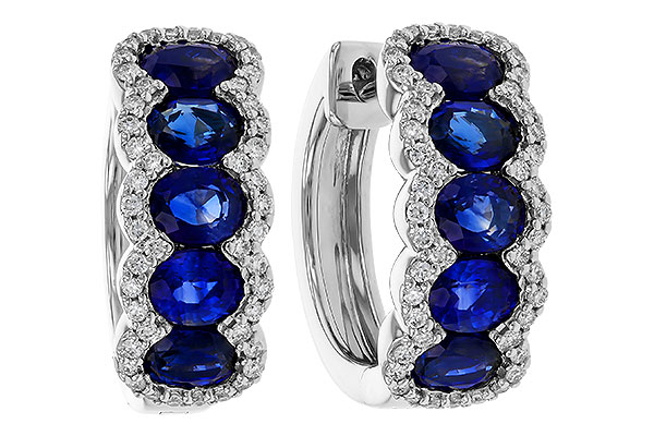 M274-98643: EARRINGS 2.32 TW SAPPHIRE 2.57 TGW