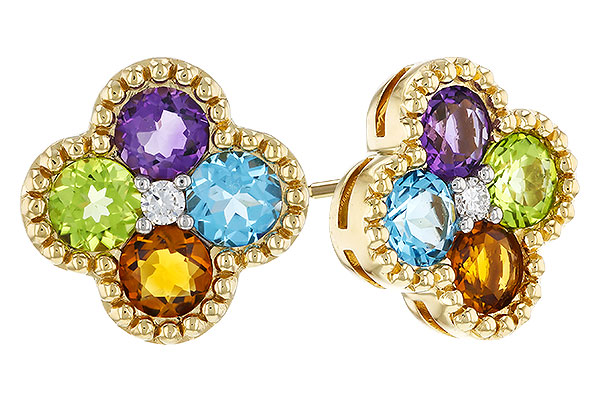 M274-99589: EARRINGS 1.88 SEMI-PREC (AMY,BT,CIT,PER) 1.93 TGW