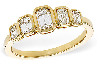 M274-99607: LDS DIA WED RG .90 TW EMERALD CUTS