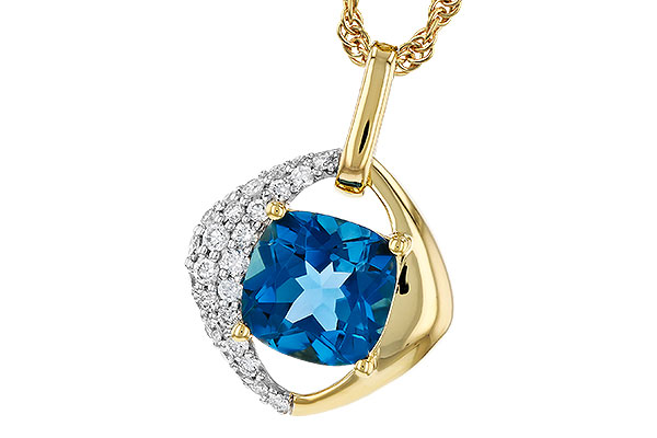 M275-82298: NECK 1.43 LONDON BLUE TOPAZ 1.62 TGW (7MM LBT)