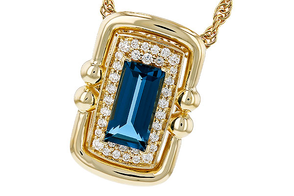 M275-82316: NECK .84 LONDON BLUE TOPAZ .96 TGW (8x4MM LBT)