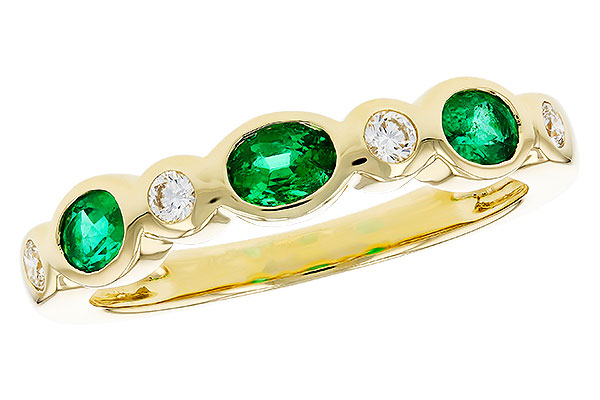 M275-82343: LDS WED RG .43 EMERALD .56 TGW