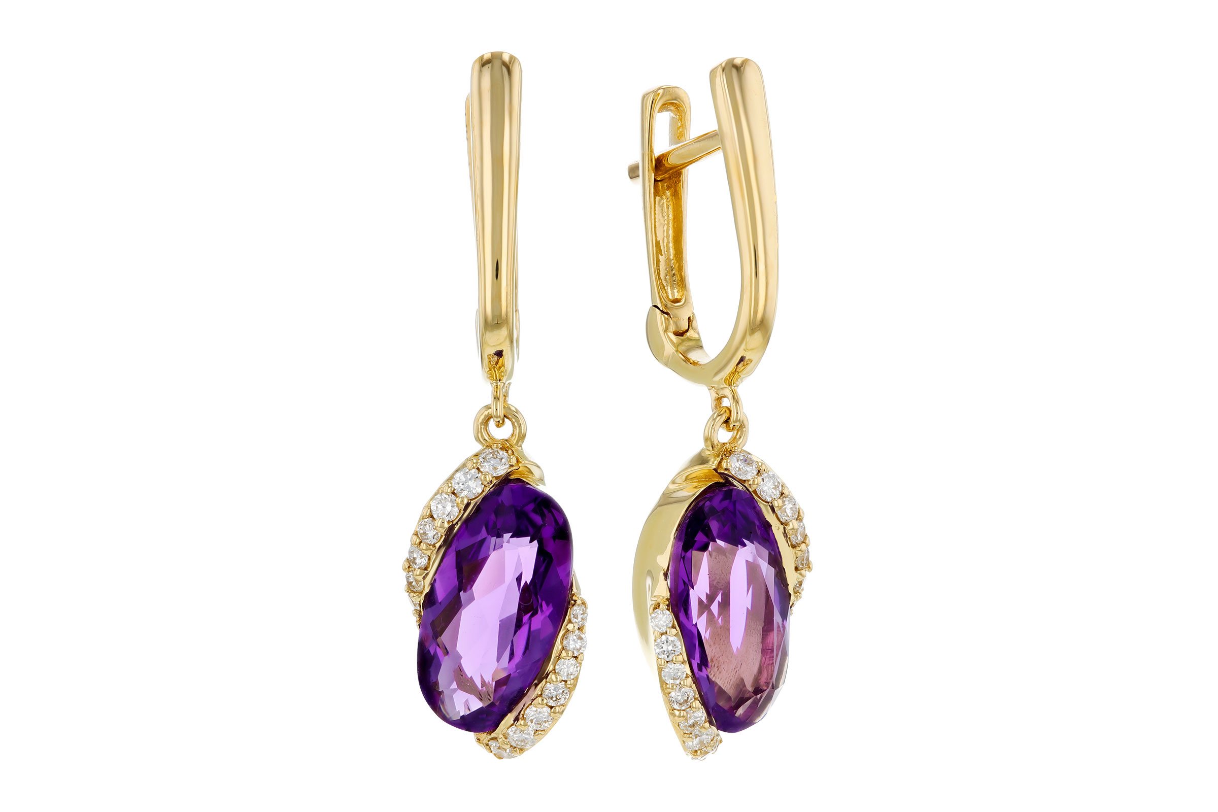 M275-84134: EARRINGS 2.14 TW AMETHYST 2.26 TGW (10x5MM AMY)