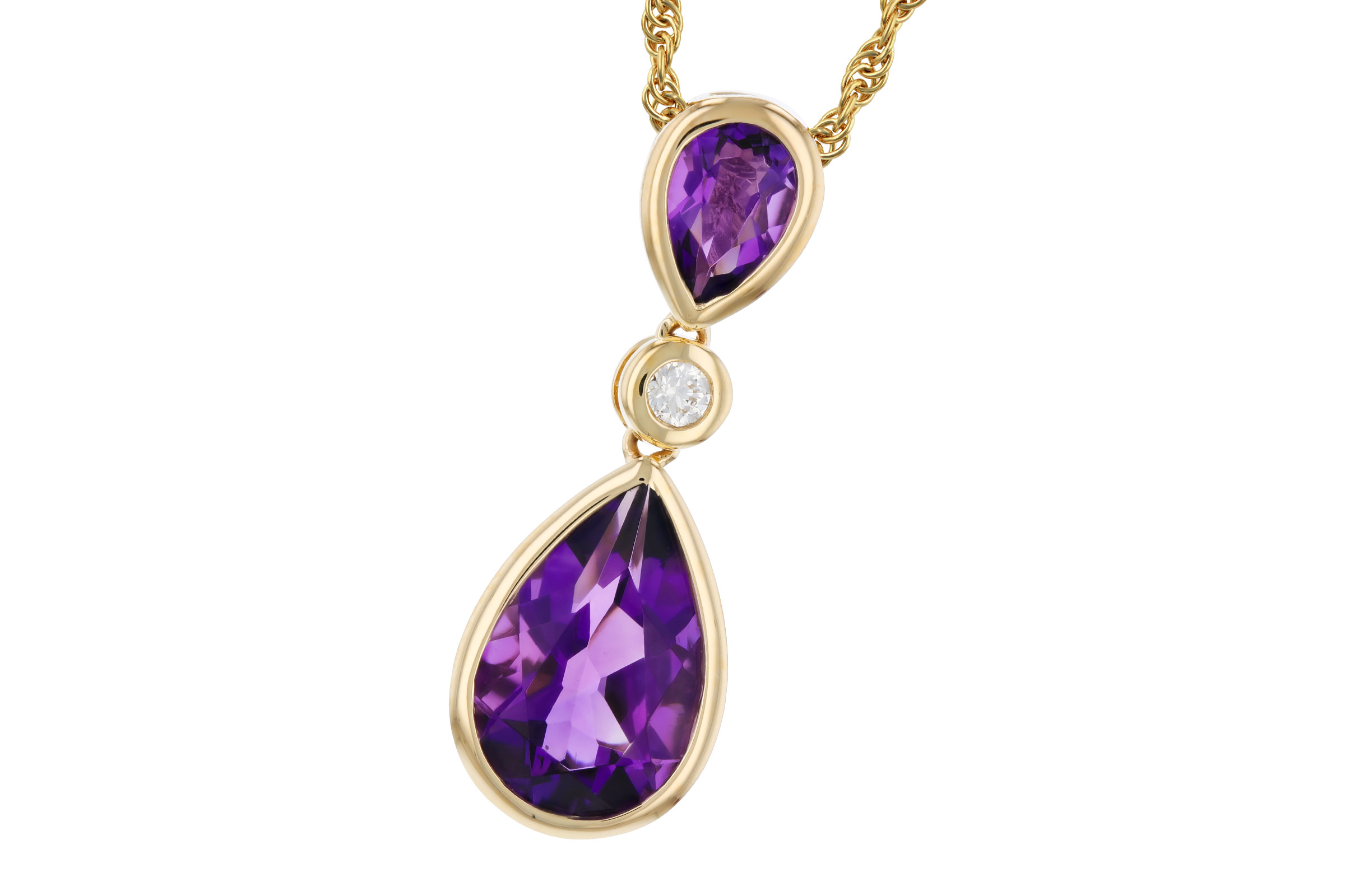 M275-85007: NECKLACE 1.92 TW AMETHYST 1.96 TGW