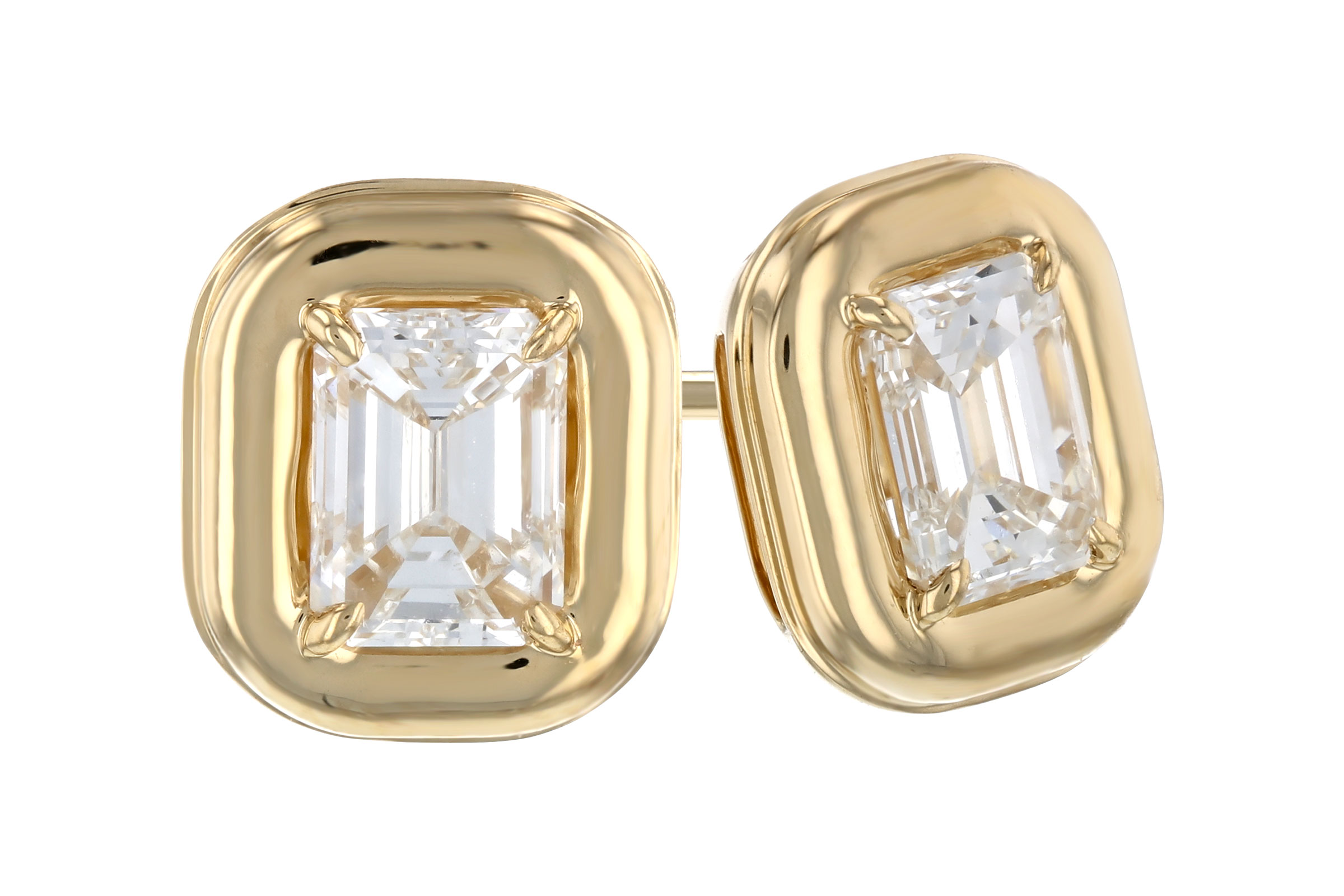 M275-85016: EARRINGS .48 TW EMERALD CUT DIA